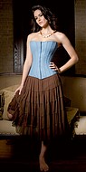Corset in chambray